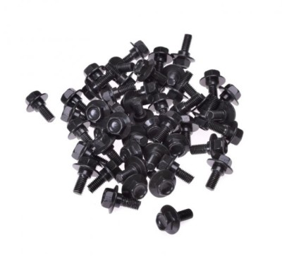 Surub prindere carene cu distantier, filet M6x14, culoare negru Cod Produs: MX_NEW AA0303 foto