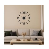 Ceas de Perete DIY Negru cu Cifre Romane 60 cm &ndash; Decor modern personalizabil