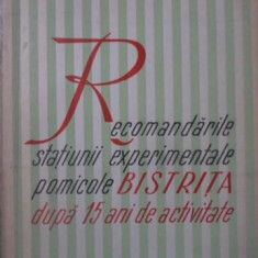 RECOMANDARILE STATIUNII EXPERIMENTALE POMICOLE BISTRITA DUPA 15 ANI DE ACTIVITATE-I. MODORAN, A. GHERGHI