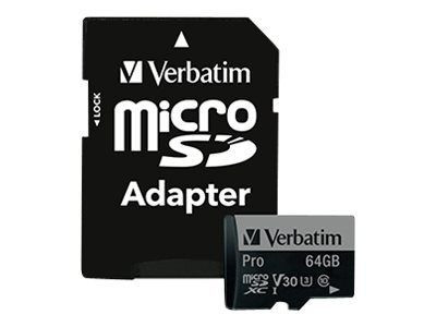 Card memorie Verbatim Pro micro SDXC, 64GB, clasa 10 foto