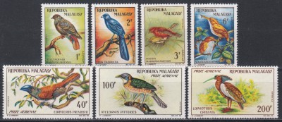 Madagascar 1963 - Păsări, Serie + PA, MNH foto