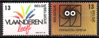 BELGIA 1988, Arta, serie neuzată, MNH foto