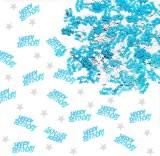 Confetti &quot;HAPPY BIRTHDAY&quot; Hileyu, albastru, plastic, 40 g