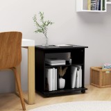 Gossi dulap cu roti, negru, 60x45x60 cm, pal