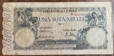 B11 109 - Bancnota foarte veche - Romania - 100000 lei - emisiune 1 aprilie 1946