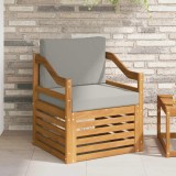 vidaXL Canapea de exterior Lemn de acacia solid și poliester natural 3436371