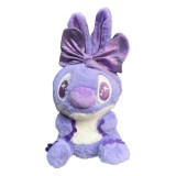 Stitch de plus Candy Stitch jucarie pufoasa colorata cu funda mare mov