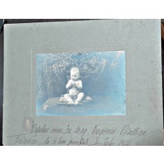 Fotografie pe carton, bebelus, 1922