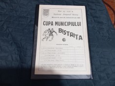 Program Cupa Mun. Bistrita (Gloria B-ta, Dinamo,U Cluj ,Resovia Rzeszow) 1982 foto