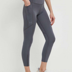 Under Armour leggins de alergare Fly Fast 3.0 culoarea gri, neted