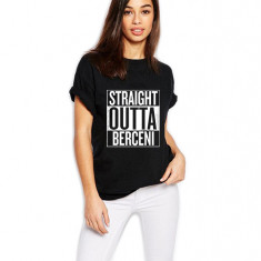 Tricou dama negru - Straight Outta Berceni - XL
