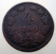 C.267 AUSTRIA 4 KREUZER 1860 B foto