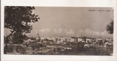 RF34 -Carte Postala- Suceava, vedere de la cetate, format lung, circulata 1963 foto