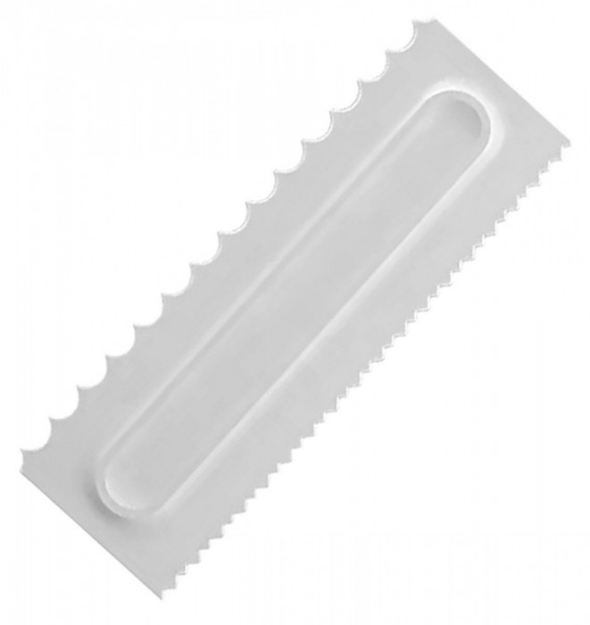 Spatula ornare prajituri, plastic, 21,8 x 7,2cm , alb