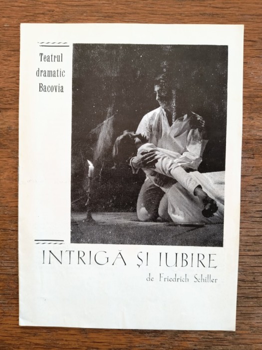 Pliant, program Teatrul Dramatic Bacovia - Intriga si iubire / CD1P