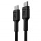 Green Cell PowerStream Data and Charging Cable USB-C - USB-C 30cm PD 60W și &icirc;ncărcare rapidă cu Ultra Charge, suport QC 3.0