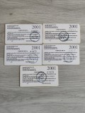Lot tichete vechi Hotel Silva Bușteni (2001) - de colecție