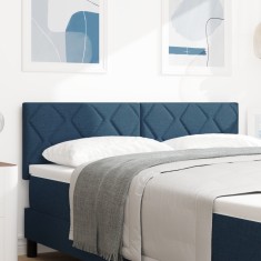 vidaXL Tăblie de pat model romboidal albastru 160 cm textil