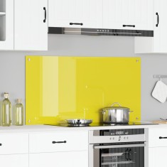vidaXL Contrablat bucătărie galben 120x60x0.6 cm sticlă securizată