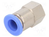 Racord push-in simplu PNEUMAT - 0,95&divide;15bar, alamă nichelată, 0&divide;60&deg;C