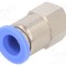 Racord push-in simplu PNEUMAT - 0,95&divide;15bar, alamă nichelată, 0&divide;60&deg;C