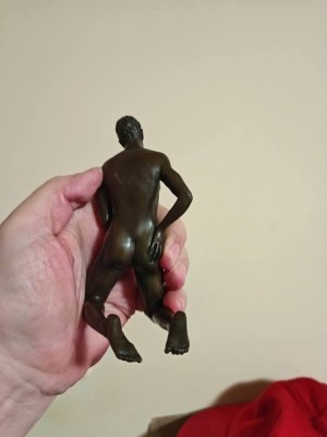 Statueta nud bronz barbat foto