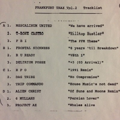 Frankfurt Trax Volume 2 - The House Of Techno (Vinyl) foto
