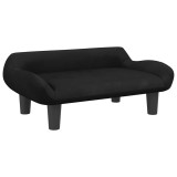 Cumpara ieftin Canapea pentru copii, negru, 70x40x24 cm, catifea