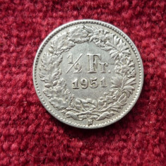 1/2 FRANCI 1951 ARGINT *****