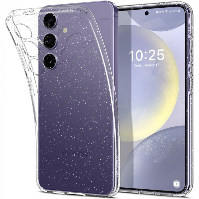 Husa Spigen Cristal Lichid2 pentru Samsung Galaxy S24 Transparent