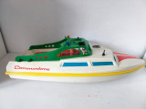 Barca MS Toy, jucarie veche, vintage, anii 70, Commodore, 52cm lungime, plastic