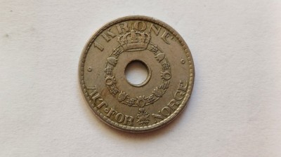 Norvegia-1 Krone 1925 foto