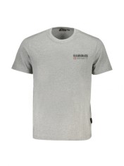 Tricou barbati, cu imprimeu cu logo, Regular fit, Gri inchis, XL foto