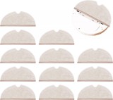 Set de 12 lavete pentru aspirator cu aburi Sunwuun, microfibra, natur, 30 x 11,5 cm