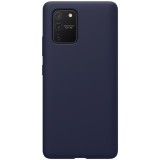 Husa protectie compatibila cu samsung s10 lite liquid silicone case albastru inchis, Flippy