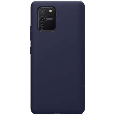 Husa protectie compatibila cu Samsung S10 Lite Liquid Silicone Case Albastru inchis foto