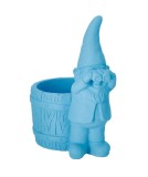 Cumpara ieftin Ghiveci flori ciment albastru Gnom 20 x 13,5 x 23 cm