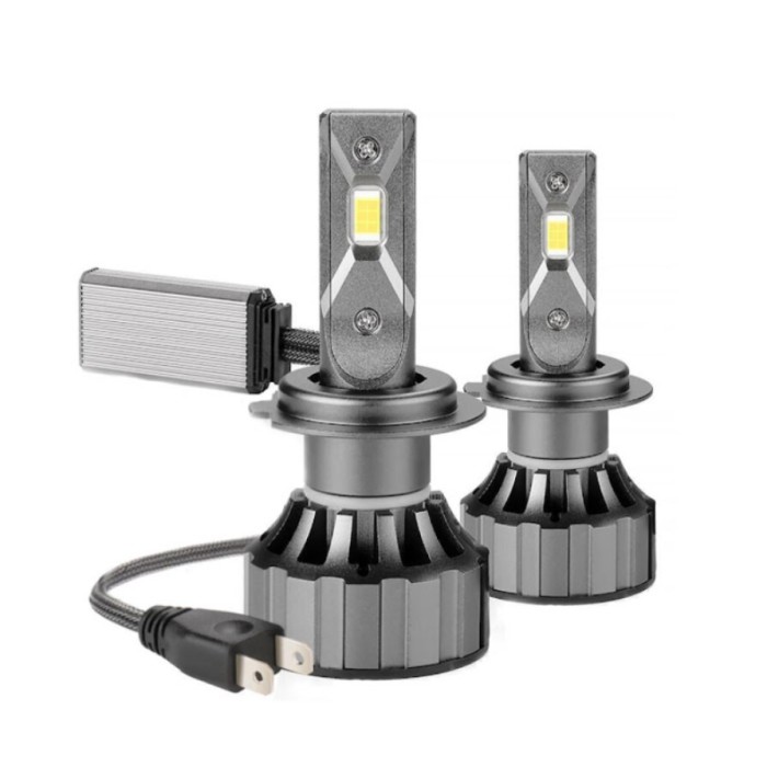 Set 2 Bec LED H7 V20 12000LM Canbus, Alb rece, 120W, +300%