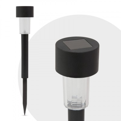 Lampa Solara LED din Plastic Negru, Lumina Alb Rece, Inaltime 31 cm foto