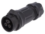 Mufă Conector Circular 3 Pin Aurit 10A