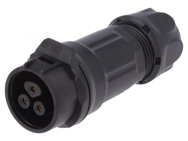 Mufă Conector Circular 3 Pin Aurit 10A