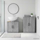 Cumpara ieftin Set de dulapuri pentru baie, 2 piese HOORN Sonoma gri