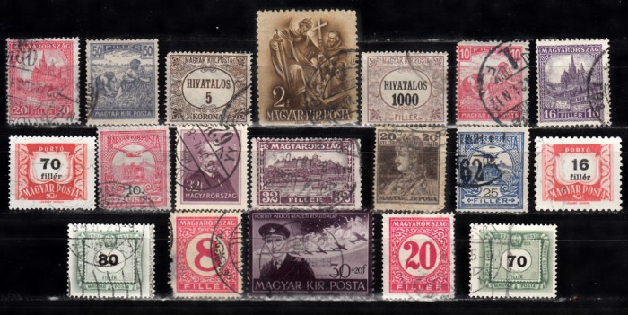 A7 T5 20 - Timbre foarte vechi - Ungaria