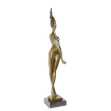 Nud modern-statueta din bronz cu finisaj verzui XX-14