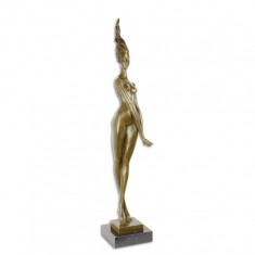 Nud modern-statueta din bronz cu finisaj verzui XX-14