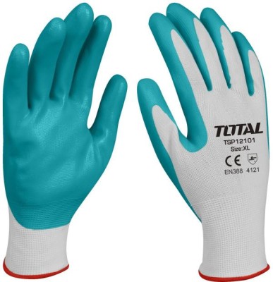 TOTAL - MANUSI DE PROTECTIE - NITRIL + TEXTIL - XL PowerTool TopQuality foto