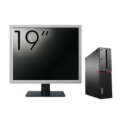 Pachet Calculator Second Hand LENOVO M910 SFF, Intel Core i5-6500 3.20GHz, 8GB DDR4, 256GB SSD + Monitor 19&amp;amp;quot; NewTechnology Media foto