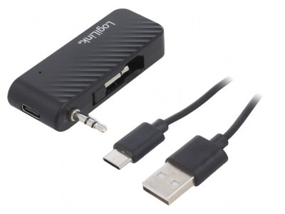 Receiver Bluetooth Negru USB-C Jack 3.5mm Dual Bluetooth 5.1 foto
