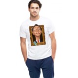 Tricou barbati alb - Dali - Frame - 2XL