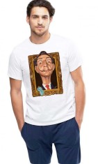 Tricou barbati alb - Dali - Frame - 2XL